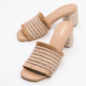 Kaanas Sumatra Frayed Upper Heel, Size: 9